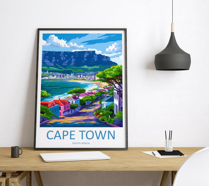 Cape Town Travel Print Wall Art Cape Town Wall Hanging Home Décor Cape Town Gift Art Lovers South Africa Art Print Cape Town Wall Décor Art