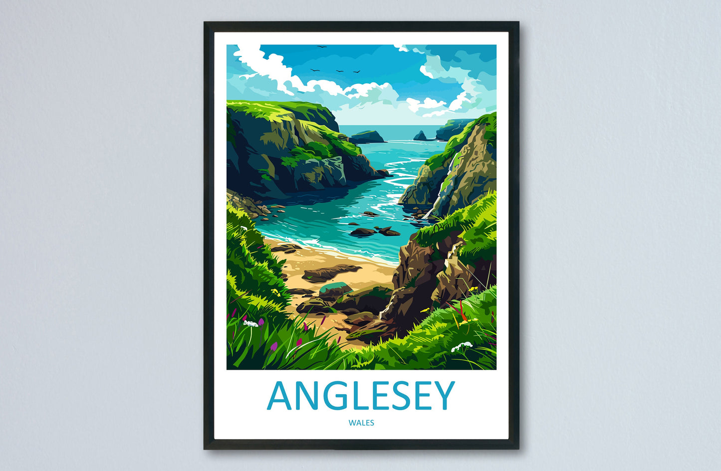 Anglesey Travel Print Wall Art Anglesey Wall Hanging Home Decoration Anglesey Gift Art Lovers Wall Art Print Art Anglesey Print Anglesey Art