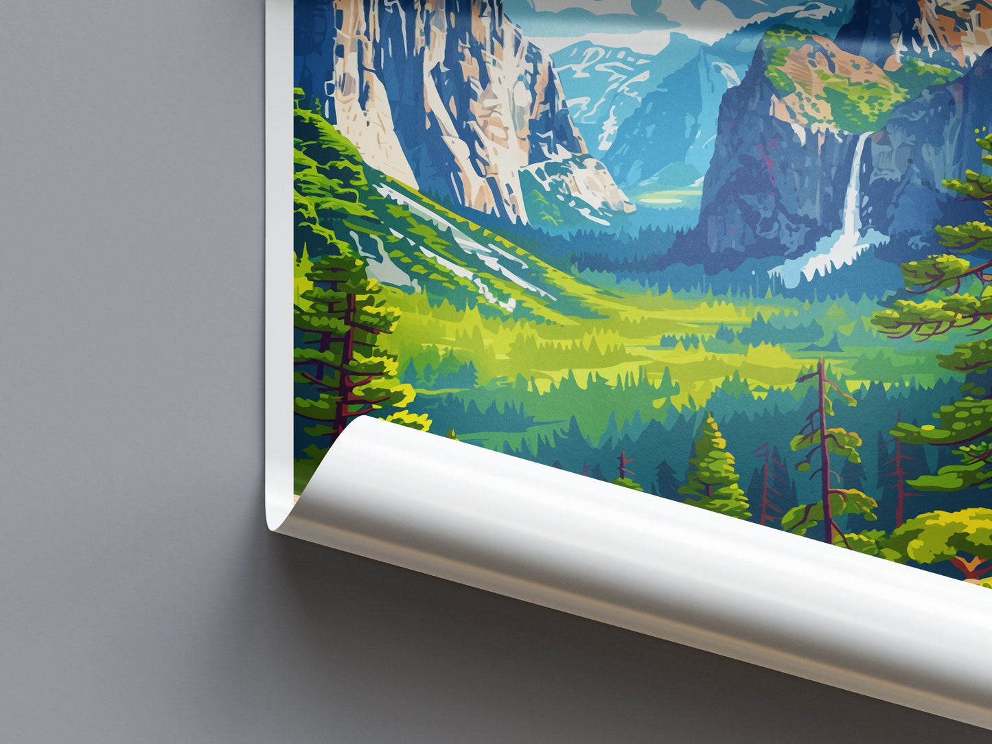 Yosemite Valley National Park Travel Print Wall Art Yosemite Valley Wall Hanging Home Décor Yosemite Valley Gift Art Lovers California Art