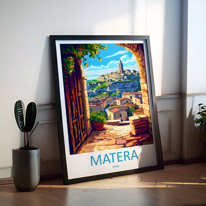 Matera Travel Print Wall Art Matera Wall Hanging Home Décor Matera Gift Art Lovers Italy Art Lover Gift Matera Print Matera Travel Gift Art