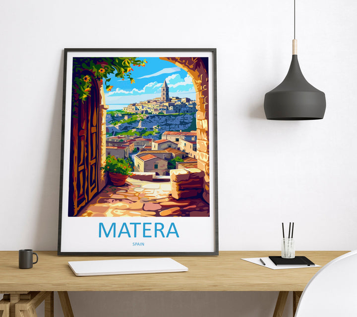 Matera Travel Print Wall Art Matera Wall Hanging Home Décor Matera Gift Art Lovers Italy Art Lover Gift Matera Print Matera Travel Gift Art