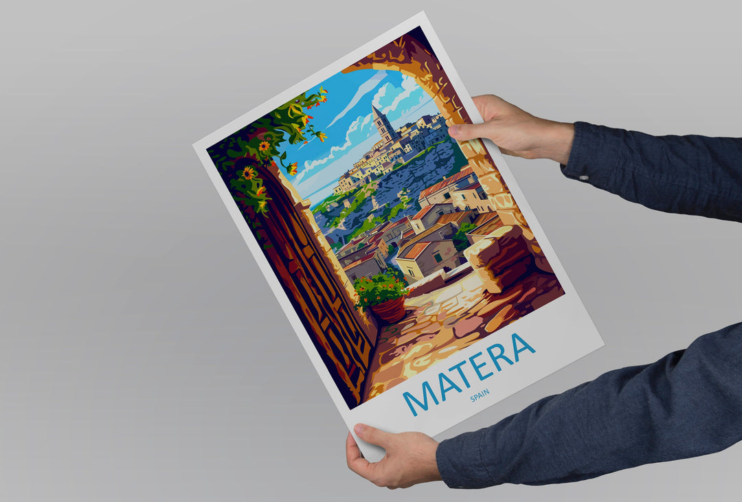 Matera Travel Print Wall Art Matera Wall Hanging Home Décor Matera Gift Art Lovers Italy Art Lover Gift Matera Print Matera Travel Gift Art