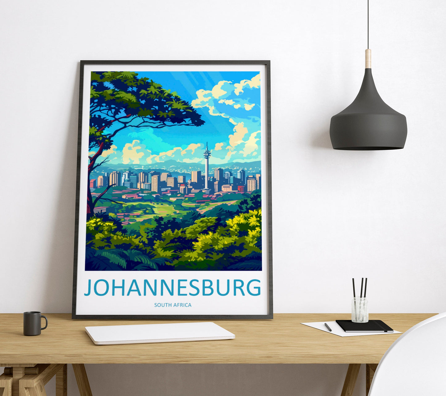 Johannesburg Travel Print Wall Art Johannesburg Wall Hanging Home Décor Johannesburg Gift Art Lovers South Africa Art Print Johannesburg Art