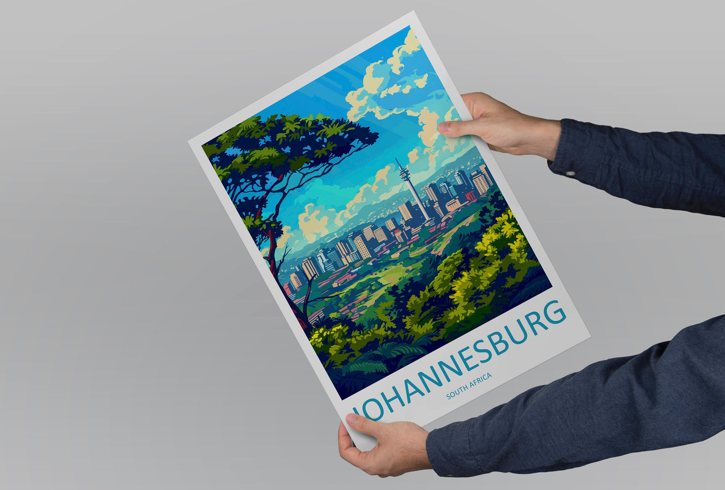 Johannesburg Travel Print Wall Art Johannesburg Wall Hanging Home Décor Johannesburg Gift Art Lovers South Africa Art Print Johannesburg Art