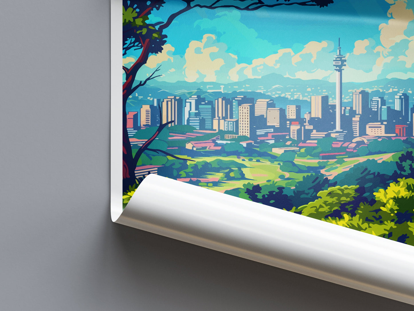 Johannesburg Travel Print Wall Art Johannesburg Wall Hanging Home Décor Johannesburg Gift Art Lovers South Africa Art Print Johannesburg Art