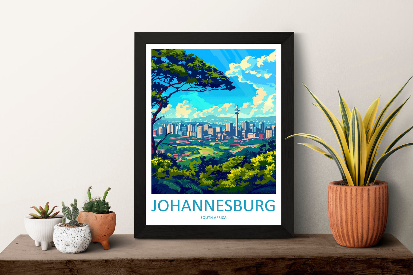 Johannesburg Travel Print Wall Art Johannesburg Wall Hanging Home Décor Johannesburg Gift Art Lovers South Africa Art Print Johannesburg Art