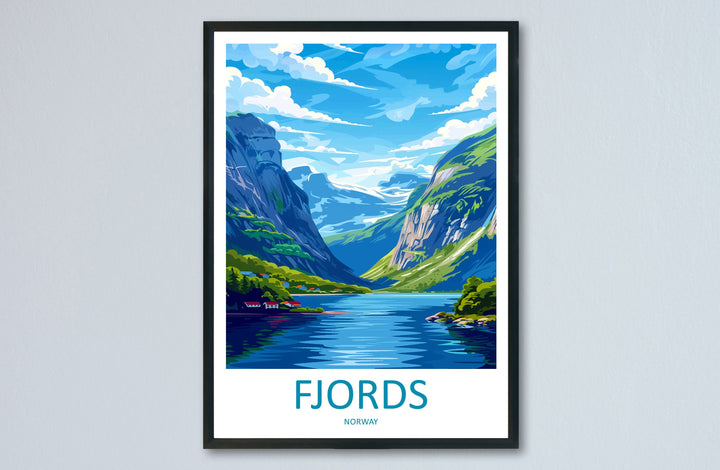The Fjords Travel Print The Fjords Norway Home Décor The Fjords Art Print Norwegian Mountains Room Print For Scandinavian Mountains Gift Art