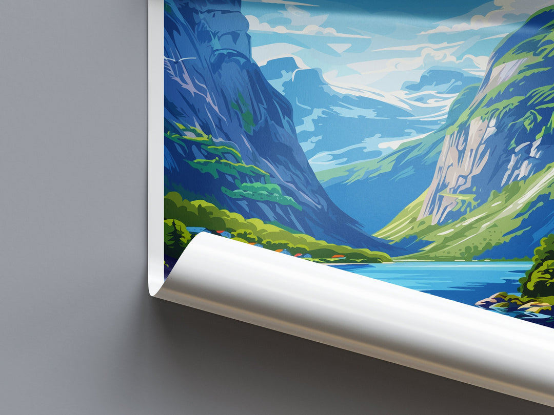 The Fjords Travel Print The Fjords Norway Home Décor The Fjords Art Print Norwegian Mountains Room Print For Scandinavian Mountains Gift Art