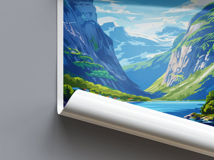 The Fjords Travel Print The Fjords Norway Home Décor The Fjords Art Print Norwegian Mountains Room Print For Scandinavian Mountains Gift Art