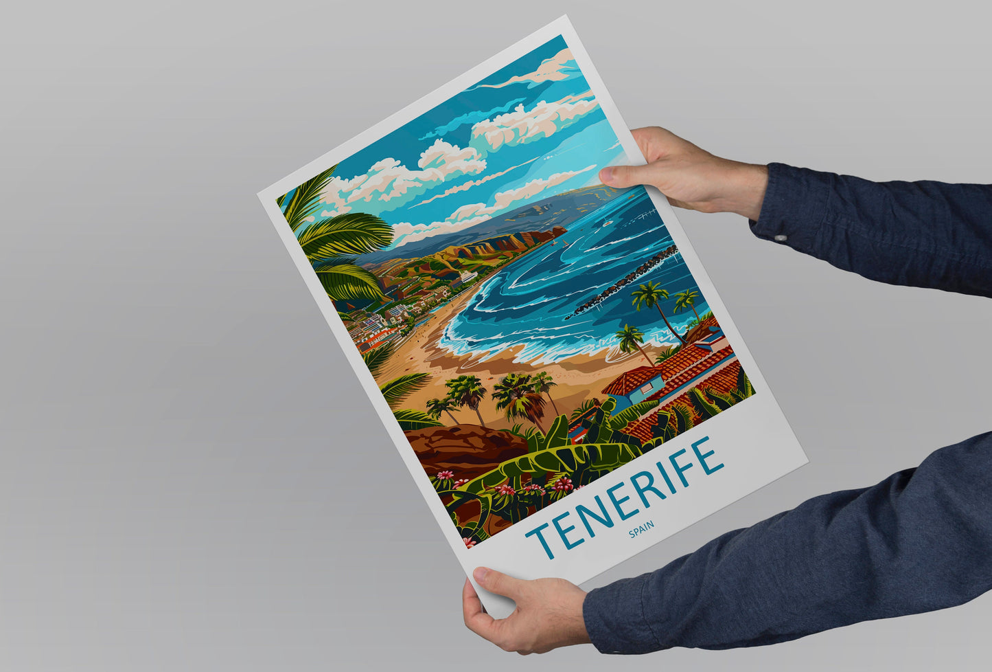 Tenerife Travel Print Wall Art Tenerife Wall Hanging Home Décor Tenerife Gift Art Lovers Spain Art Lover Gift Tenerife Print Spain Wall Art