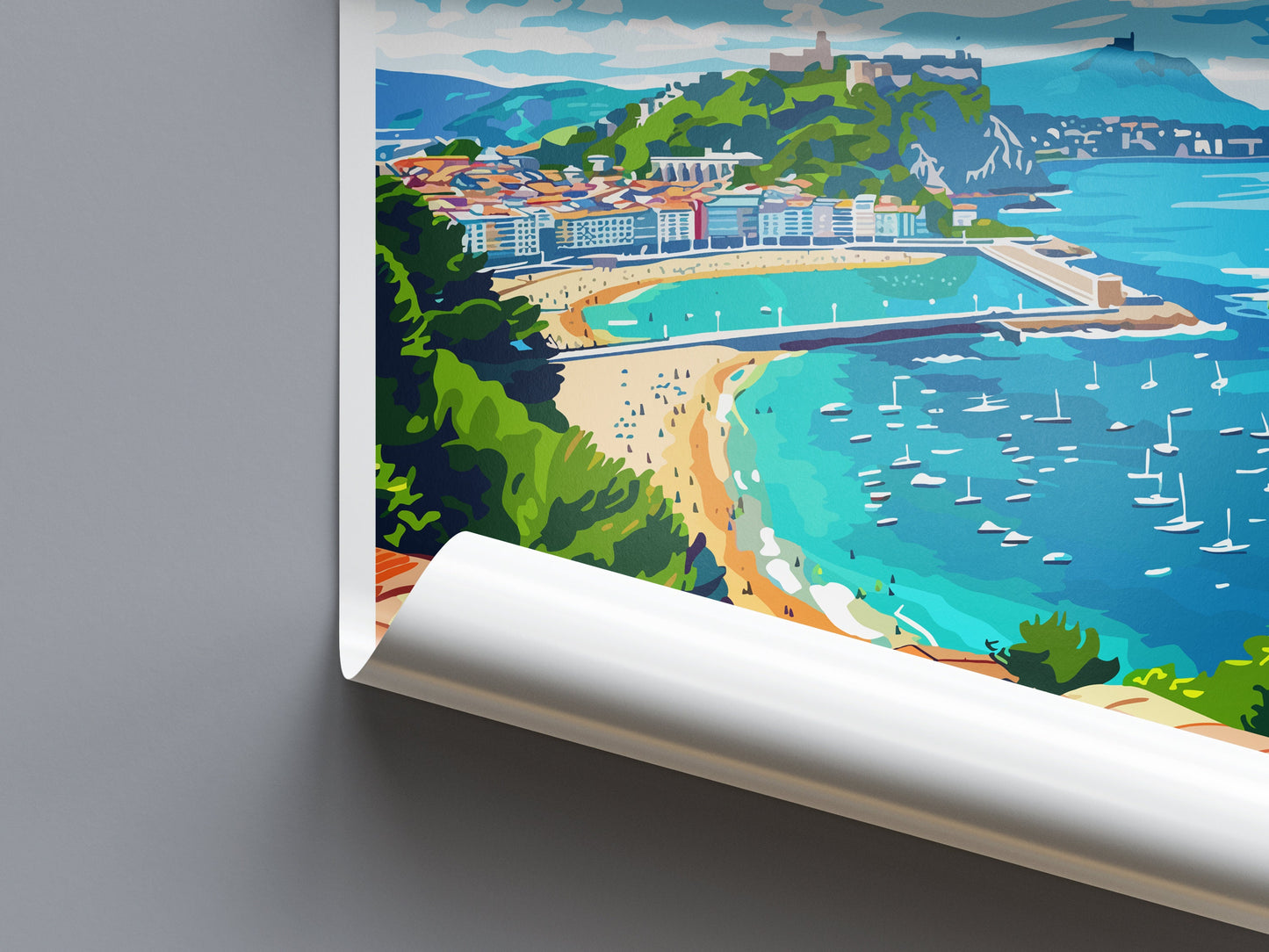 San Sebastian Travel Print Wall Art San Sebastian Wall Hanging Home Décor San Sebastian Gift Art Lovers Spain Art Lover Gift San Sebastian