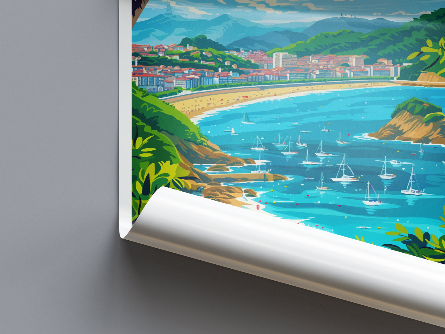 San Sebastian Travel Print Wall Art San Sebastian Wall Hanging Home Décor San Sebastian Gift Art Lovers Spain Art Lover Gift San Sebastian