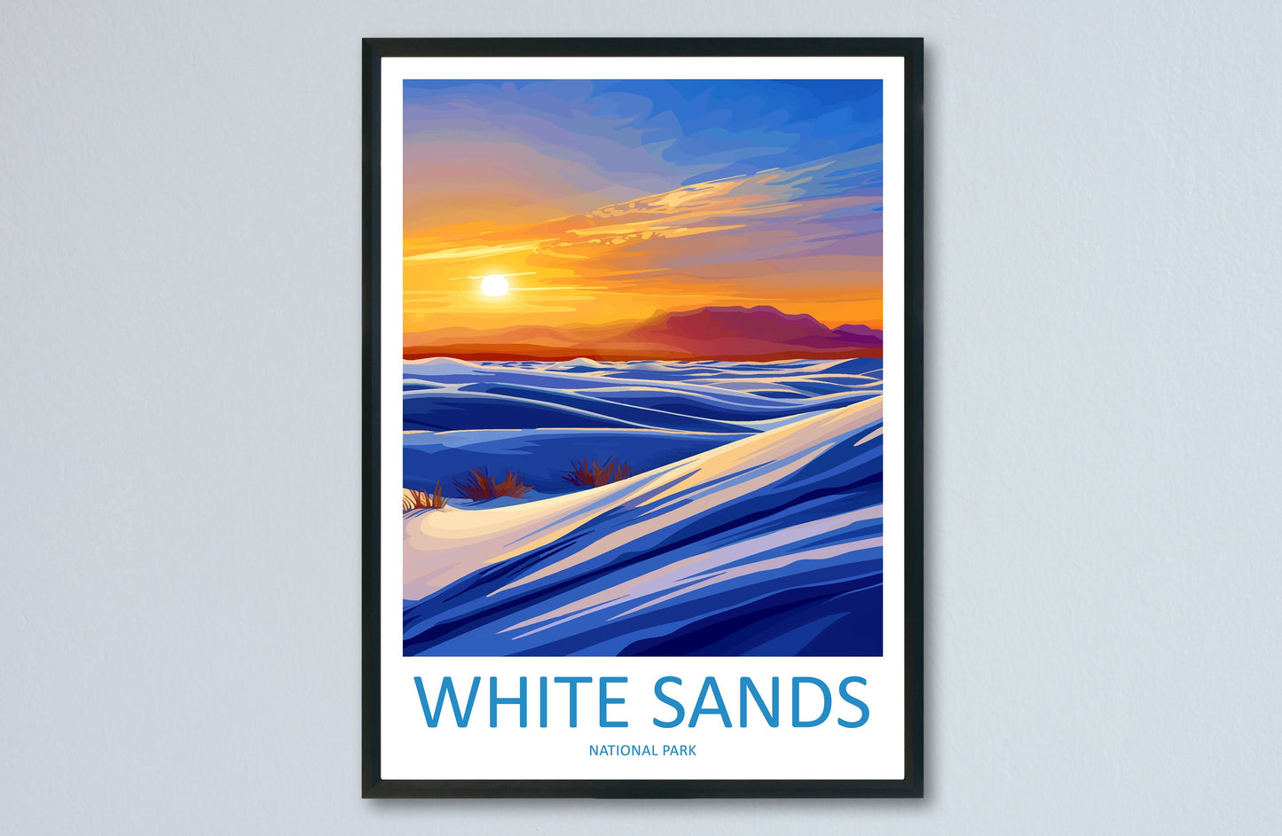 White Sands National Park Travel Print Wall Art White Sands National Park Wall Hanging Home Décor White Sands National Park Art Gift Poster