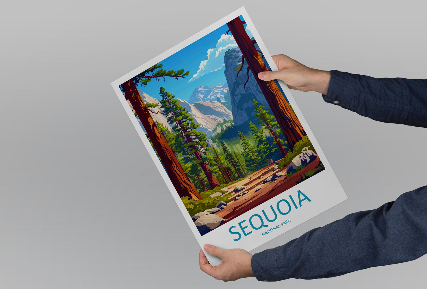Sequoia National Park Travel Print Wall Art Sequoia Wall Hanging Home Décor Sequoia Gift Art Lovers California Art Lover Gift