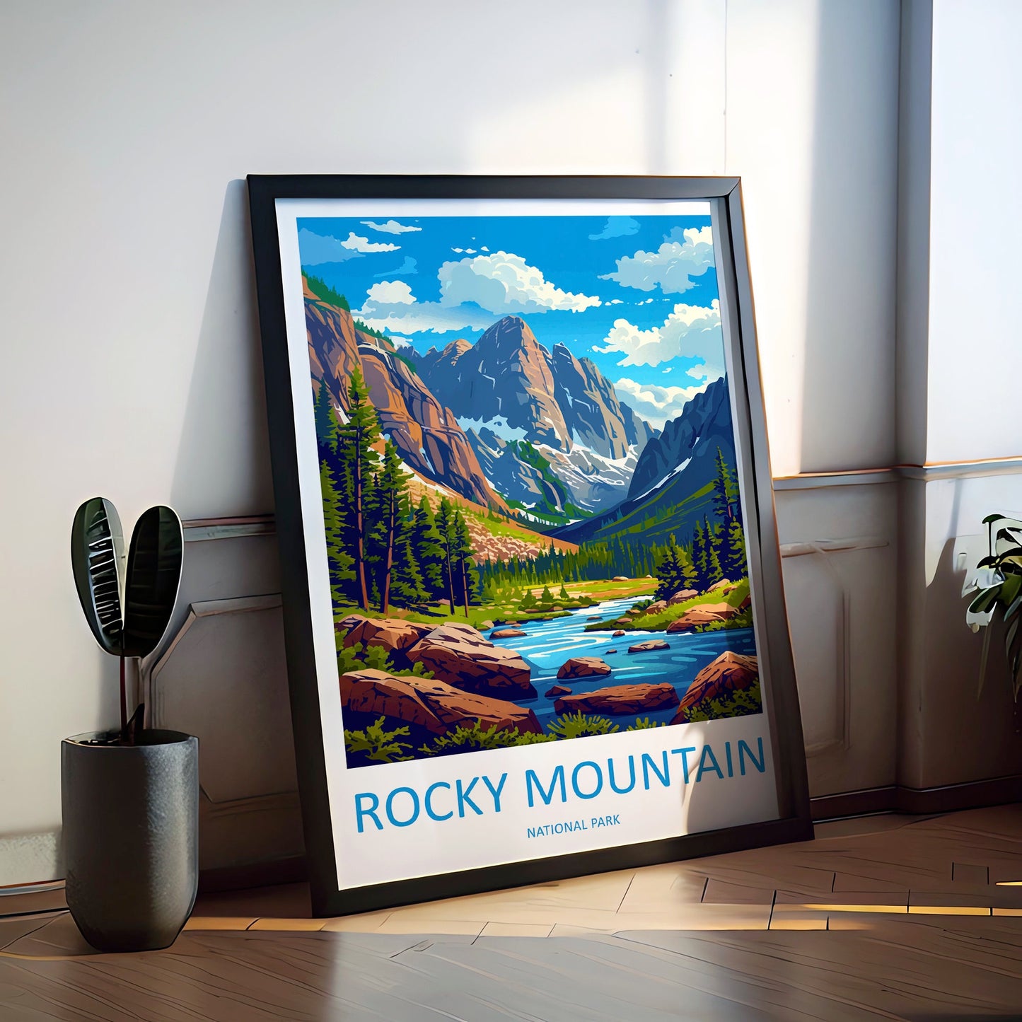 Rocky Mountain National Park Travel Print Wall Art Rocky Mountain Wall Hanging Home Décor Rocky Mountain Gift Art Lovers Colorado Art