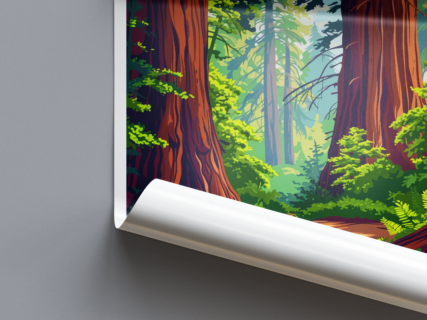 Redwood National Park Travel Print Wall Art Redwood Wall Hanging Home Décor Redwood Gift Art Lovers California Art Lover Gift