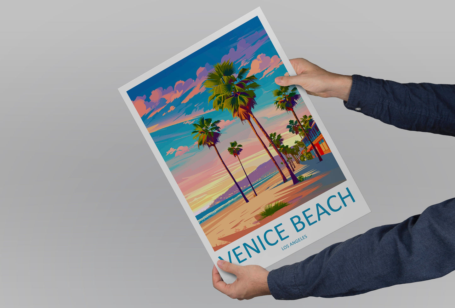 Venice Beach Travel Print Wall Art Venice Beach Wall Hanging Home Décor Venice Beach Gift Art Lovers California Art Lover Gift Venice Beach