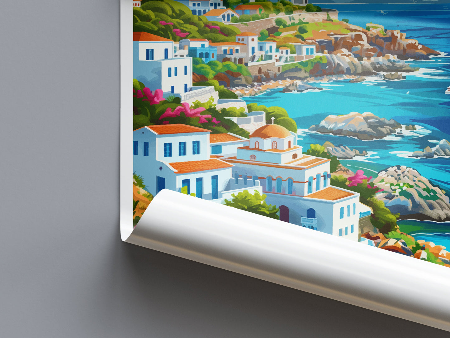 Rhodes Travel Print Wall Art Rhodes Greece Wall Hanging Home Decoration Rhodes Gift Art Lovers Wall Art Print Rhodes Greece Wall Poster Art