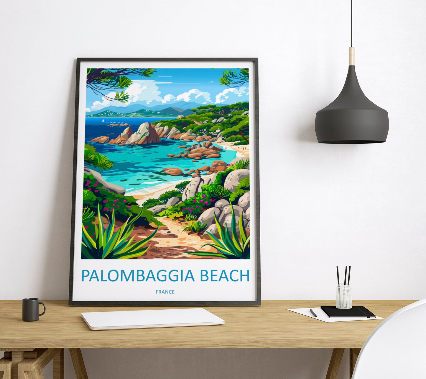 Palombaggia Travel Print Wall Art Palombaggia Wall Hanging Home Decor Palombaggia France Gift Art Lovers Wall Art Print Art Corsica Wall art