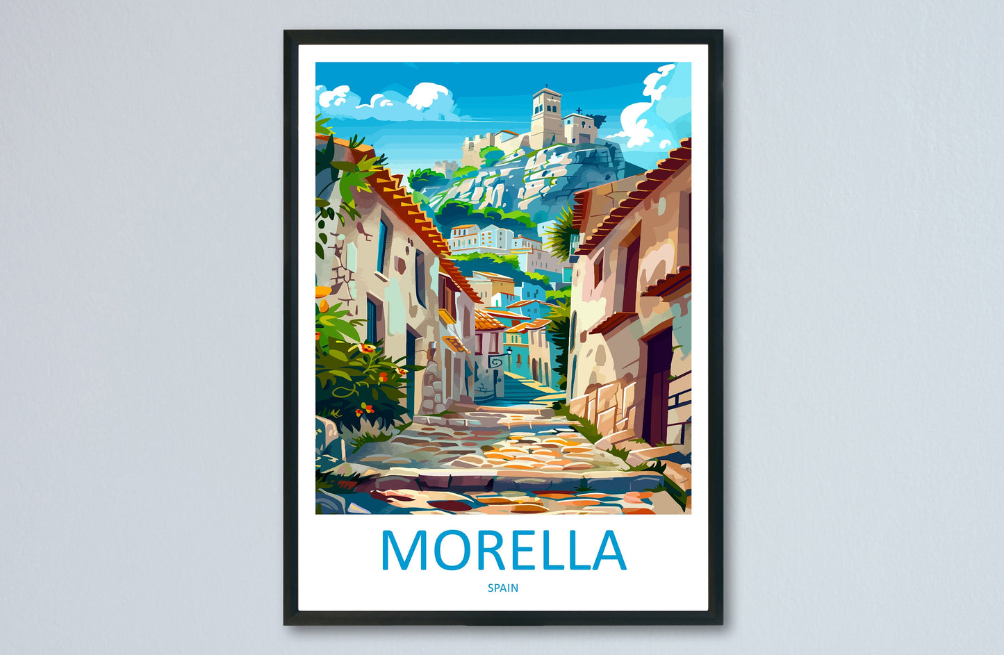 Morella Travel Print Wall Art Morella Wall Hanging Home Décor Morella Gift Art Lovers Spain Art Lover Gift Morella Print Spain Wall Art