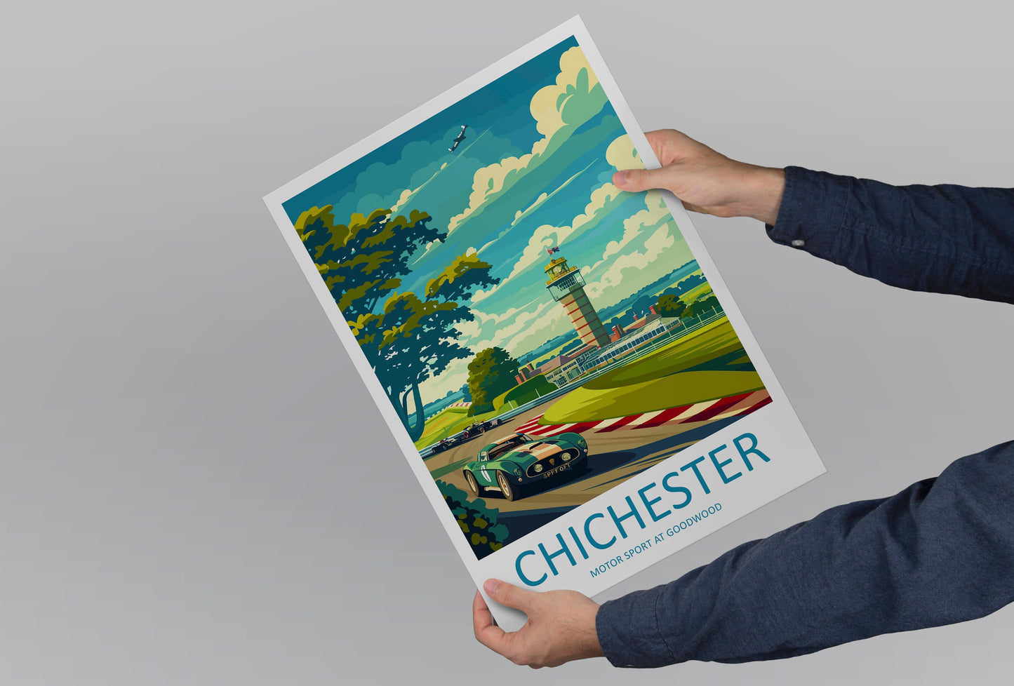 Chichester Motorsport At Goodwood Travel Print Wall Art Chichester Wall Hanging Home Décor Chichester Gift Art Lovers England Art Lover Gift