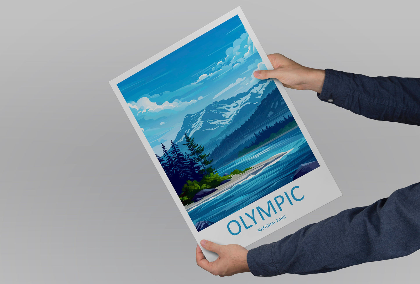 Olympic National Park Travel Print Wall Art Olympic National Park Wall Hanging Home Décor Olympic National Park Art Gift Poster