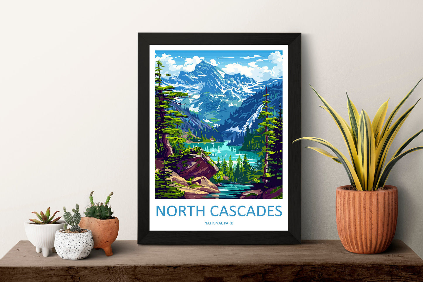 North Cascades National Park Travel Print Wall Art North Cascades National Park Wall Hanging Home Décor North Cascades National Park Gift