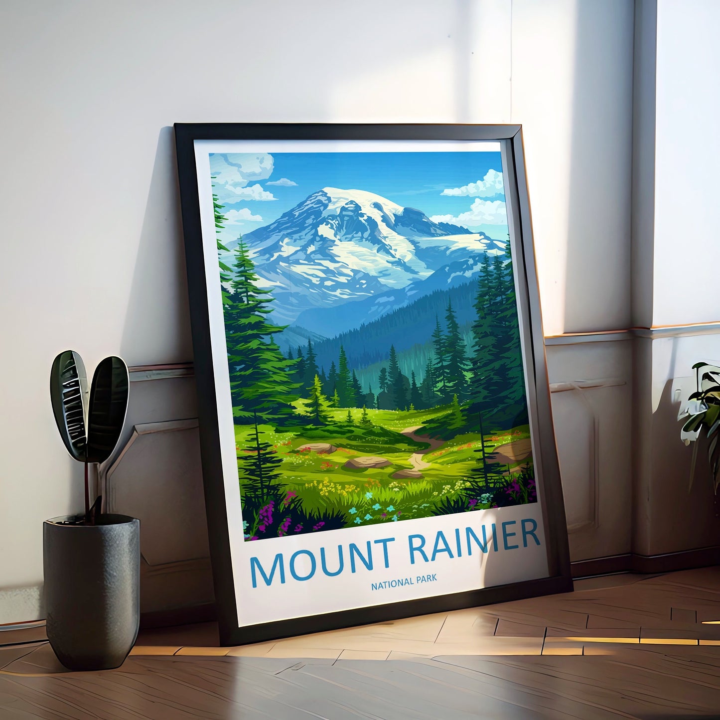 Mount Rainier National Park Travel Print Wall Art Mount Rainier National Park Wall Hanging Home Décor Mount Rainier National Park Gift Art