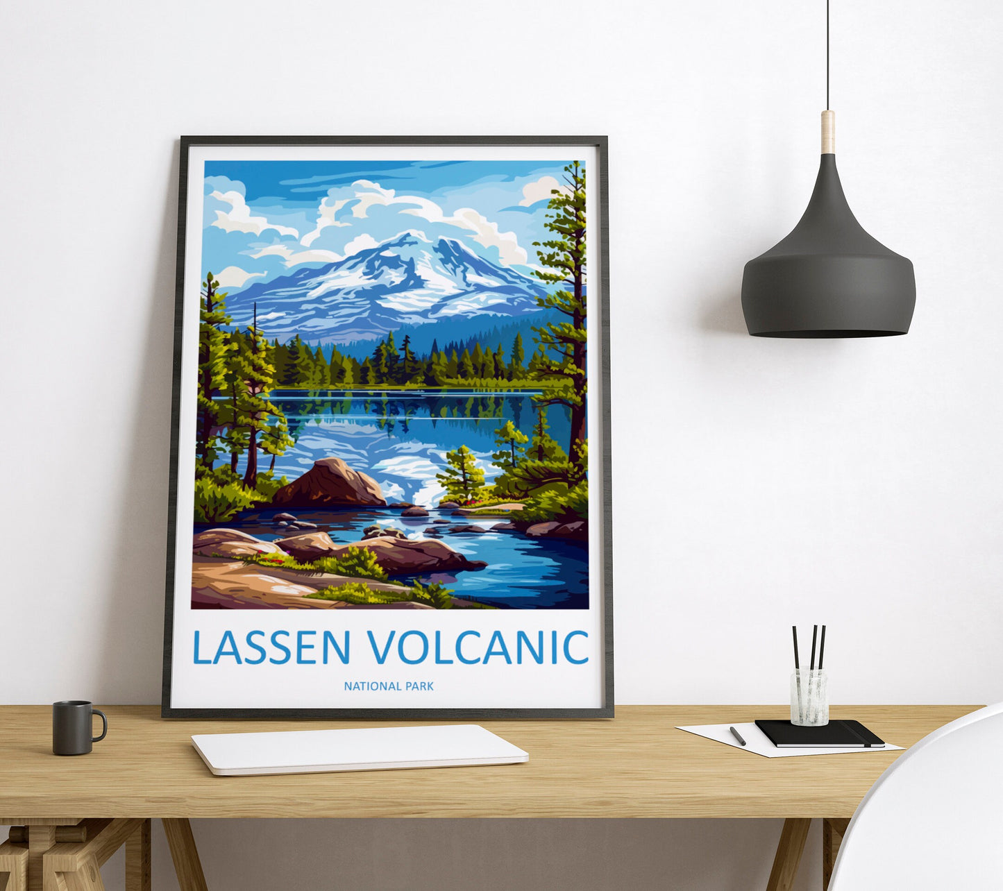 Lassen Volcanic National Park Travel Print Wall Art Lassen Volcanic Wall Hanging Home Décor Lassen Volcanic Gift Art Lovers California Art