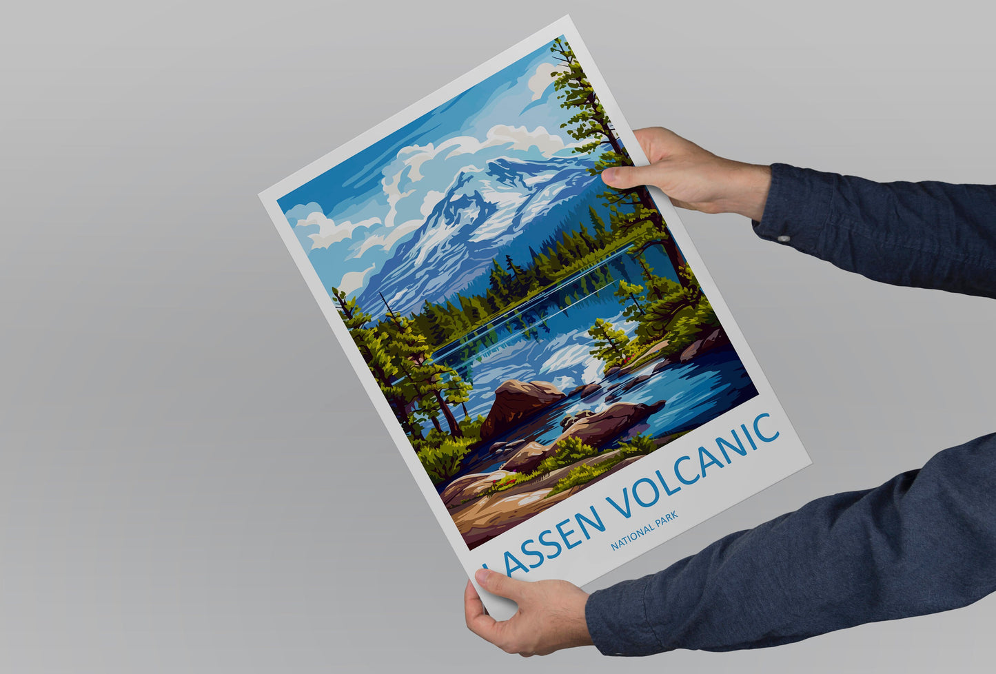 Lassen Volcanic National Park Travel Print Wall Art Lassen Volcanic Wall Hanging Home Décor Lassen Volcanic Gift Art Lovers California Art