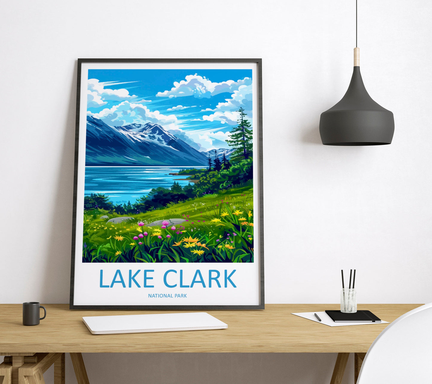 Lake Clark Travel Print Wall Art Lake Clark Wall Hanging Home Décor Lake Clark Gift Art Lovers Alaska Art Lover Gift Lake Clark Art