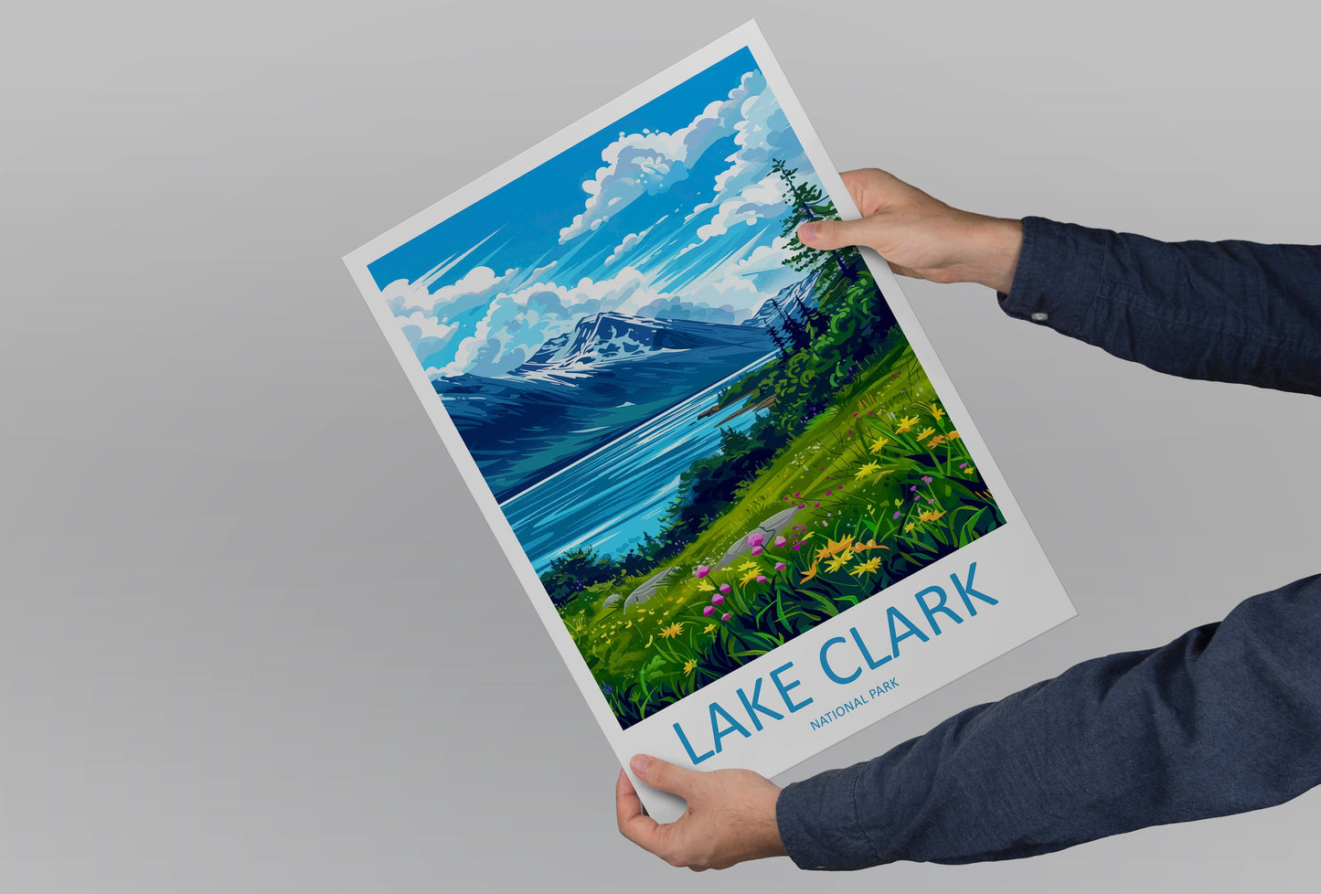 Lake Clark Travel Print Wall Art Lake Clark Wall Hanging Home Décor Lake Clark Gift Art Lovers Alaska Art Lover Gift Lake Clark Art
