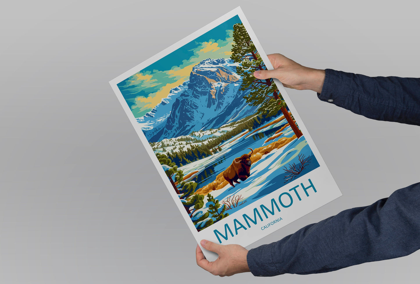 Lake Mammoth Travel Print Wall Art Lake Mammoth Wall Hanging Home Décor Lake Mammoth Gift Art Lovers California Art Lover Gift