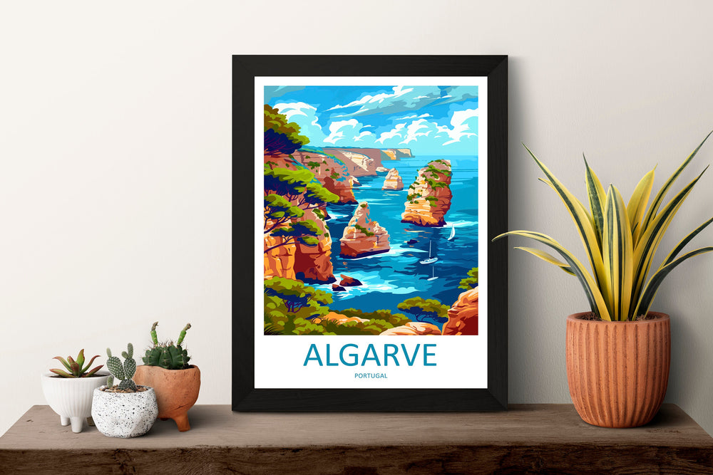 Algarve Travel Print Wall Art Algarve Wall Hanging Home Décor Algarve Gift Art Lovers Portugal Art Lover Gift Algarve Wall Décor Algarve Art