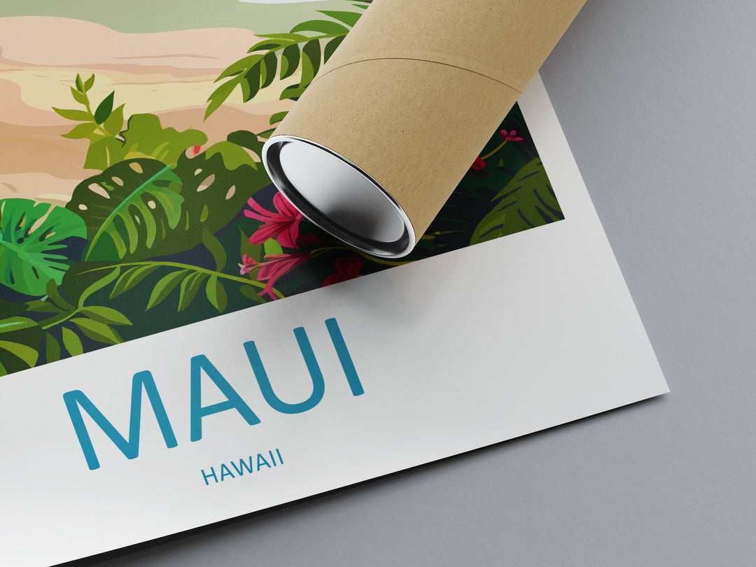 Maui Travel Print Wall Art Maui Wall Hanging Home Décor Maui Gift Art Lovers Hawaii Art Lover Gift Print Artwork
