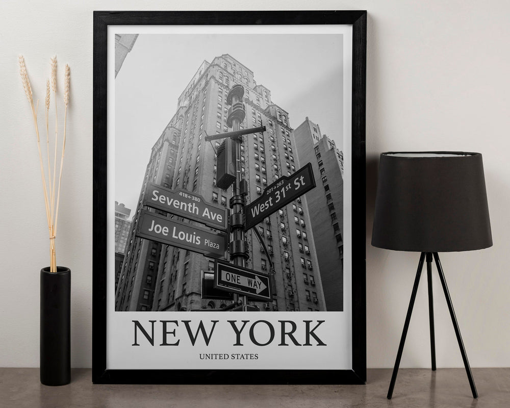 New York Sign Photo Print of New York Travel Photo Hanging Decor Photo Travel Art Gift For Travel Artwork Wall Art Framed Photo Travel Print