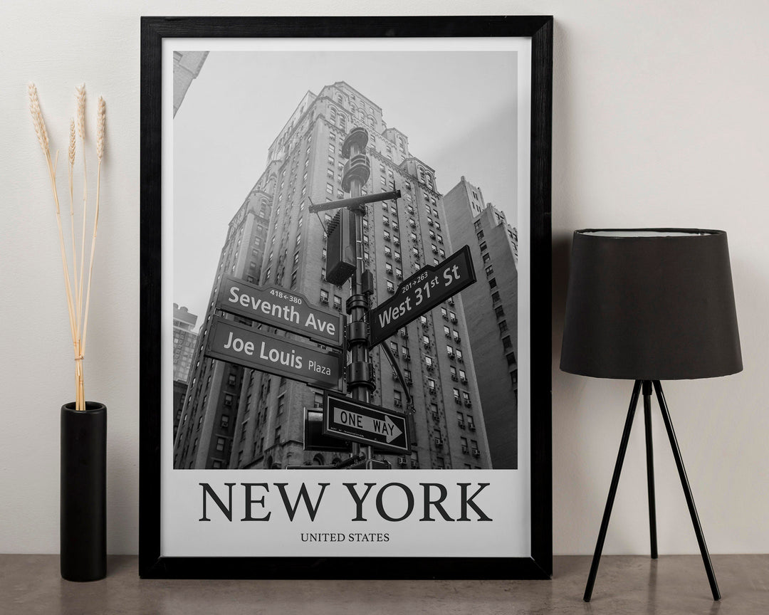 New York Sign Photo Print of New York Travel Photo Hanging Decor Photo Travel Art Gift For Travel Artwork Wall Art Framed Photo Travel Print
