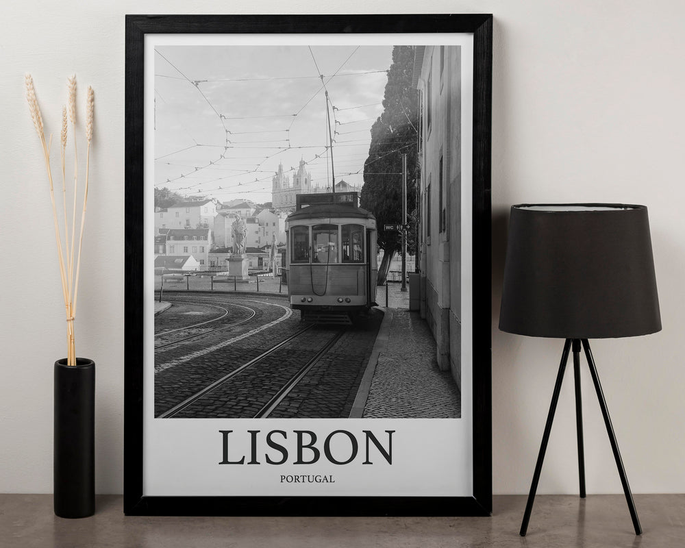 Lisbon Photo Print of Yellow Tram Travel Photo Lisbon Art Decor Photo Travel Art Gift For Travel Artwork Wall Art Framed Photo Travel Print