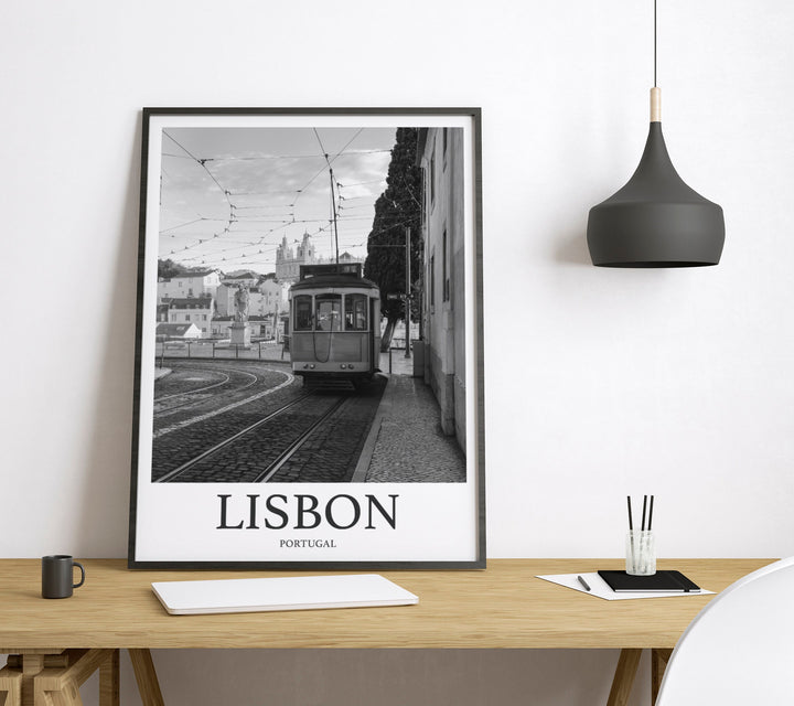 Lisbon Photo Print of Yellow Tram Travel Photo Lisbon Art Decor Photo Travel Art Gift For Travel Artwork Wall Art Framed Photo Travel Print