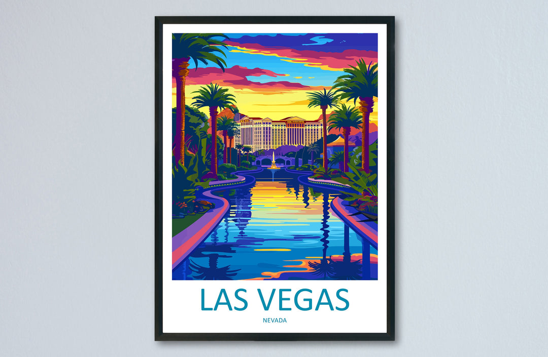 Las Vegas Travel Print Wall Art Las Vegas Wall Hanging Home Décor Las Vegas Gift Art Lovers Nevada Art Lover Gift Las Vegas Wall Décor