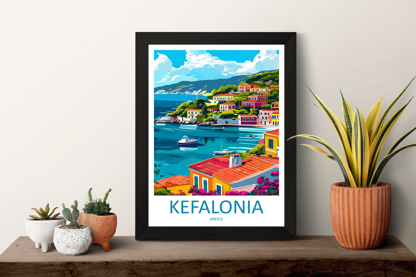 Kefalonia Travel Print Wall Art Kefalonia Greece Wall Hanging Home Decoration Kefalonia Gift Art Lovers Wall Art Print Kefalonia Wall Décor