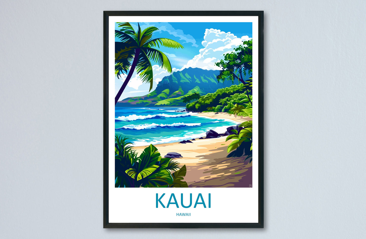 Kauai Travel Print Wall Art Kauai Wall Hanging Home Décor Kauai Gift Art Lovers Hawaii Art Lover Gift Print Artwork