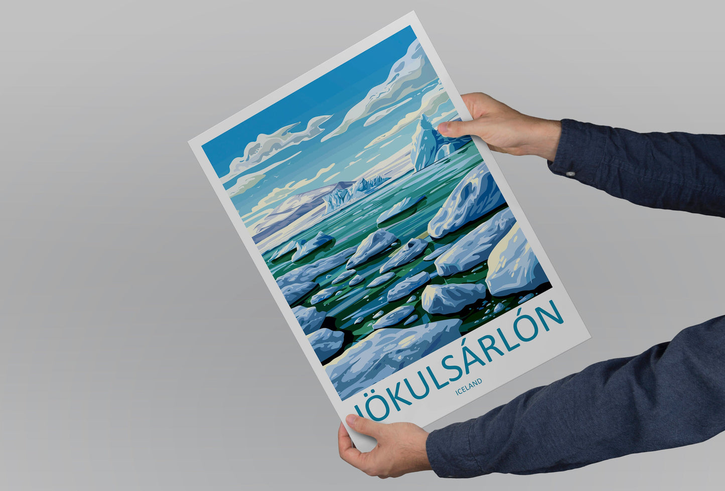 Jokulsarlon Travel Print Wall Art Jokulsarlon Wall Hanging Home Décor Jokulsarlon Gift Art Lovers Iceland Art Lover Gift Jokulsarlon Print