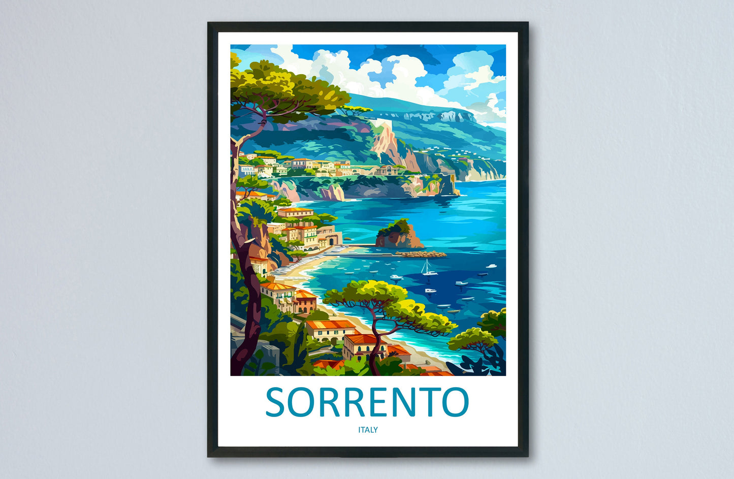 Sorrento Travel Print Wall Art Sorrento Wall Hanging Home Décor Sorrento Gift Art Lovers Italy Art Lover Gift Sorrento Print Sorrento Art