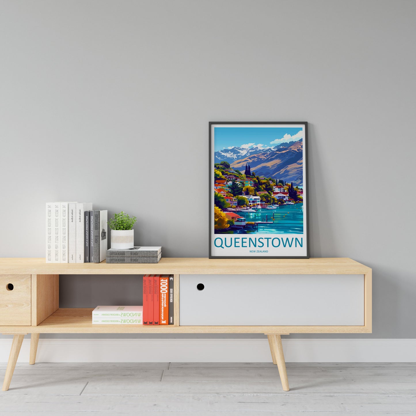 Queenstown Travel Print Wall Art Queenstown Wall Hanging Home Décor Queenstown Gift Art Lovers New Zealand Art Lover Gift Print Queenstown