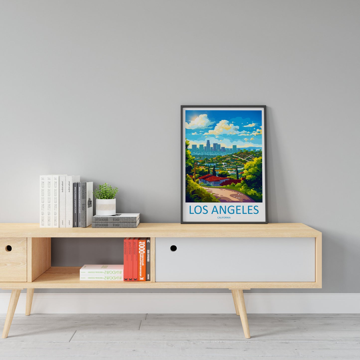 Los Angeles Travel Print Wall Art Los Angeles Wall Hanging Home Décor Los Angeles Gift Art Lovers California Art Lover Gift Los Angeles Deco