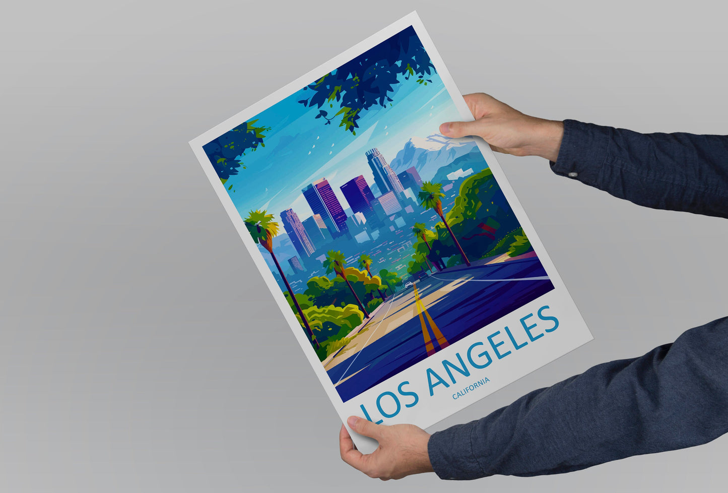 Los Angeles Travel Print Wall Art Los Angeles Wall Hanging Home Décor Los Angeles Gift Art Lovers California Art Lover Gift Los Angeles Deco
