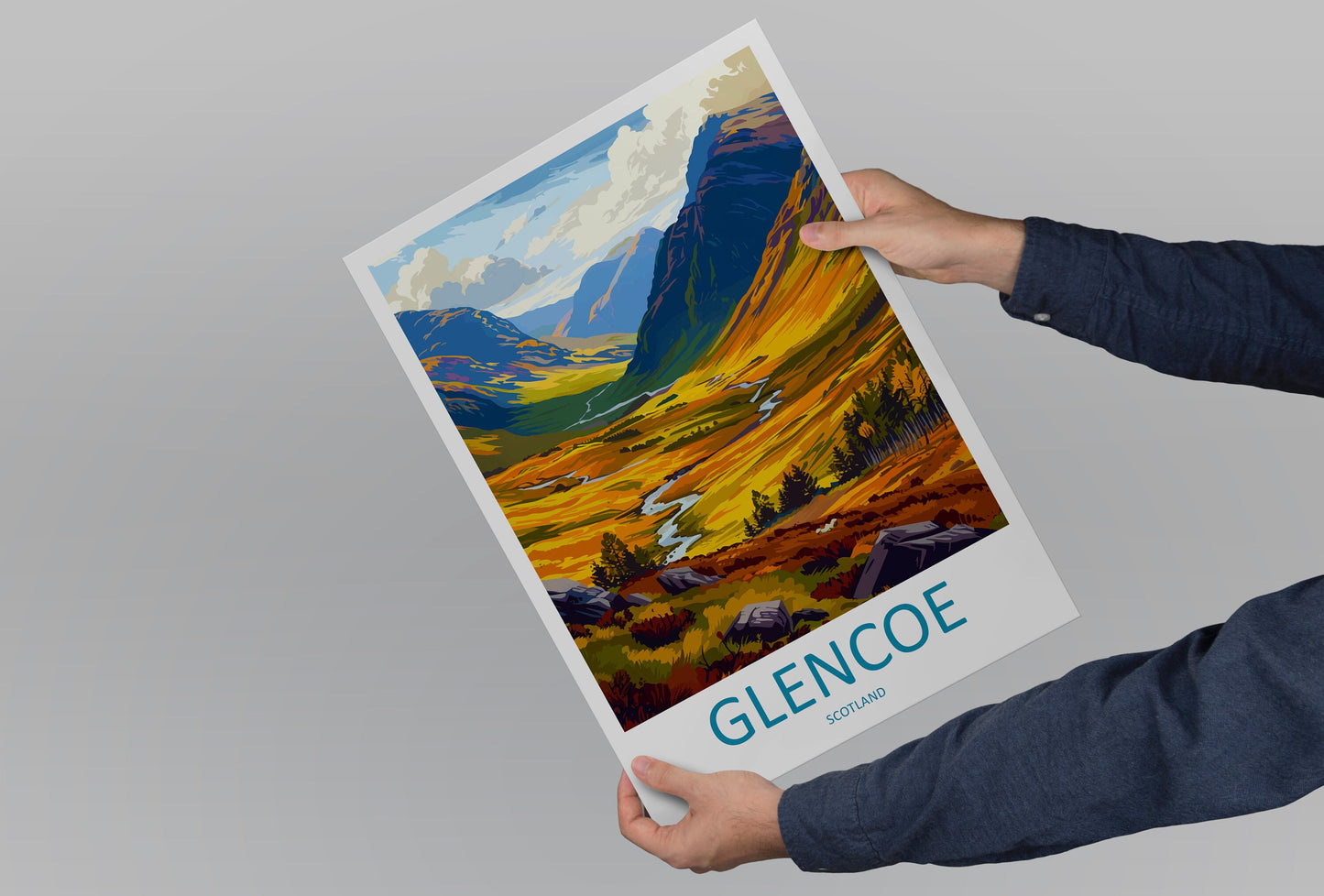 Glencoe Travel Print Wall Art Glencoe Wall Hanging Home Décor Glencoe Gift Art Lovers Scotland Art Lover Gift Glencoe Travel Artwork