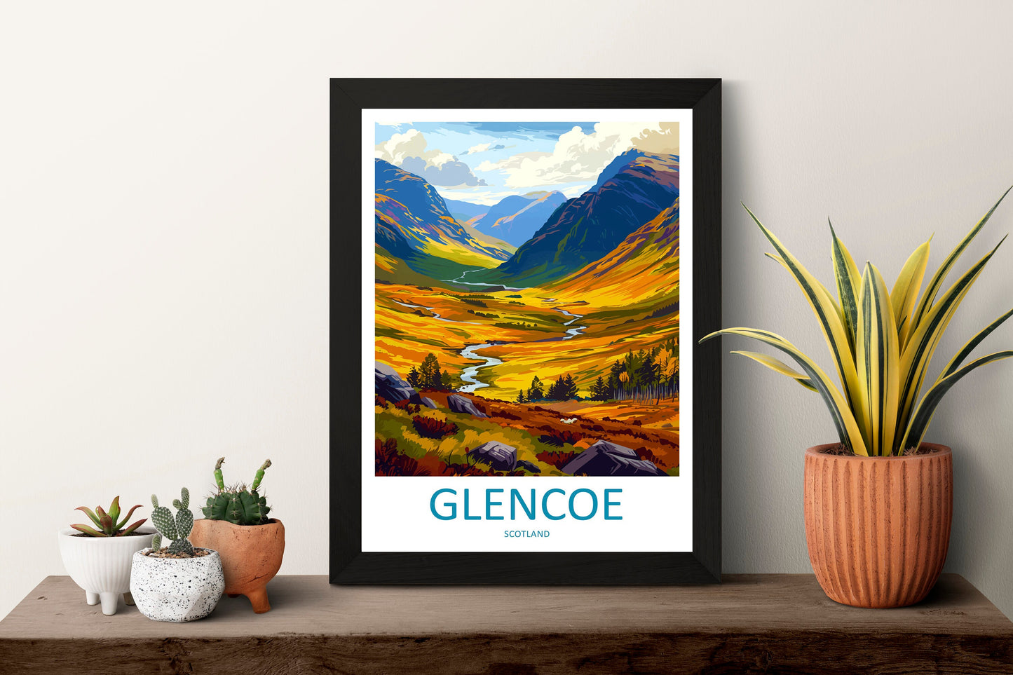 Glencoe Travel Print Wall Art Glencoe Wall Hanging Home Décor Glencoe Gift Art Lovers Scotland Art Lover Gift Glencoe Travel Artwork