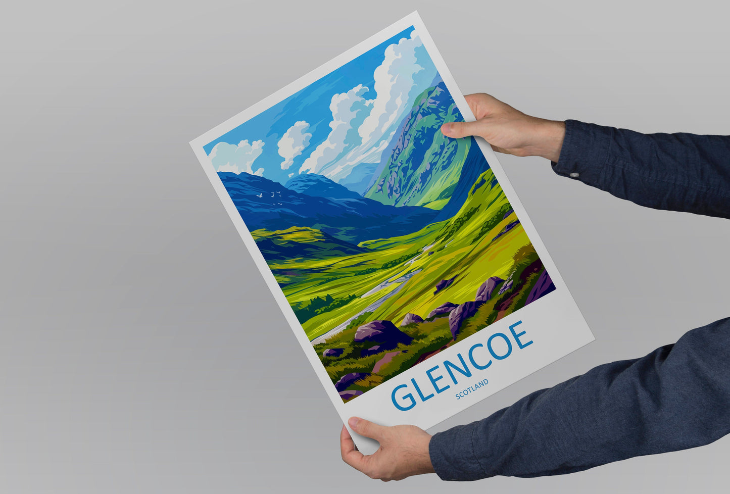 Glencoe Travel Print Wall Art Glencoe Wall Hanging Home Décor Glencoe Gift Art Lovers Scotland Art Lover Gift Glencoe Travel Artwork